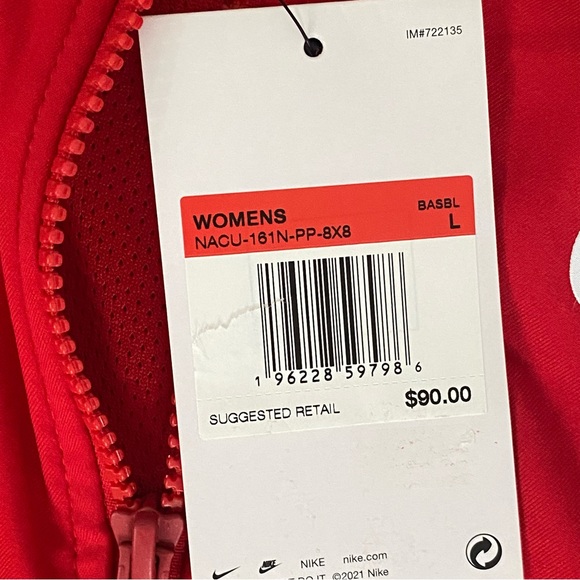 NWT Nike Philadelphia Phillies Performance Raglan Zippered Jacket, Size Large - Picture 13 of 13